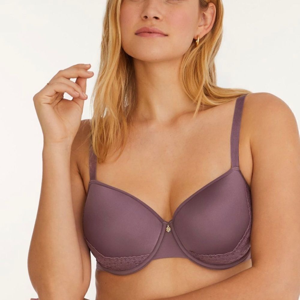 Thirdlove bra 24/7 lace detail in purple 42D NWT